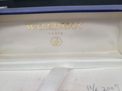 WATERMAN fountain pen and ballpoint pen set with stained and scratched case