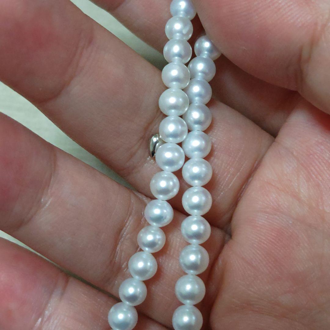New genuine baby pearl necklace with 5mm freshwater pearls on silver SV925 and K18 gold filled chain