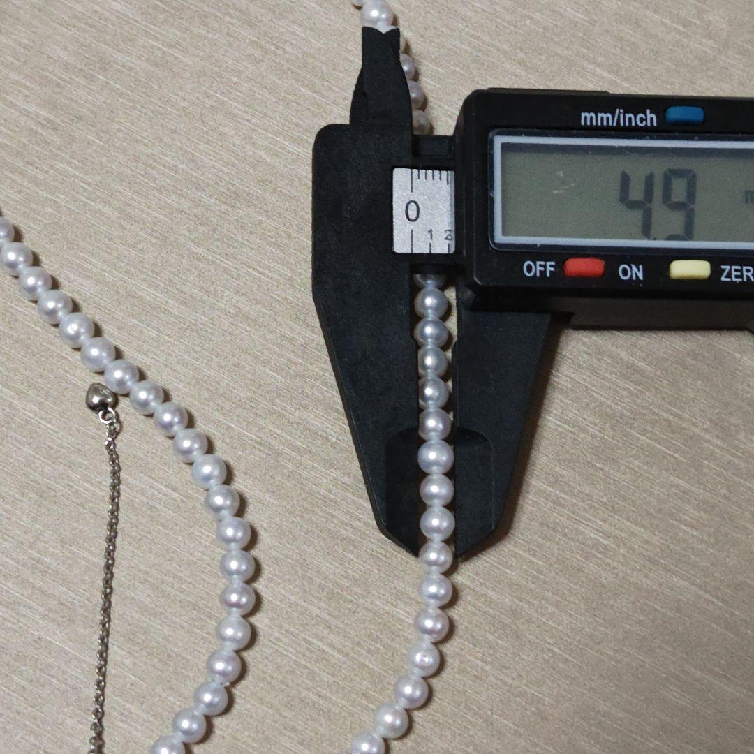 New genuine baby pearl necklace with 5mm freshwater pearls on silver SV925 and K18 gold filled chain