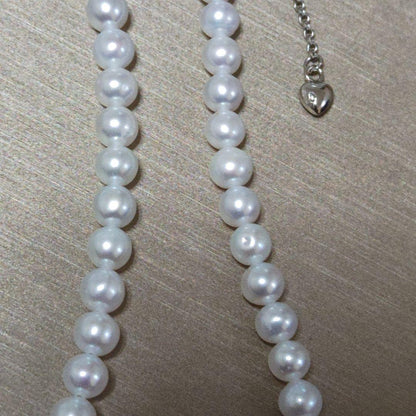 New genuine baby pearl necklace with 5mm freshwater pearls on silver SV925 and K18 gold filled chain