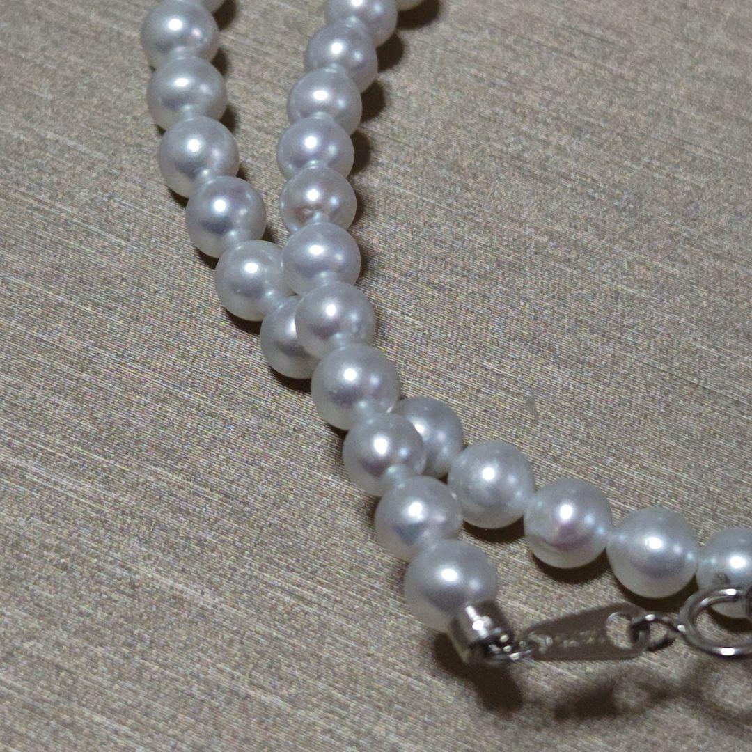 New genuine baby pearl necklace with 5mm freshwater pearls on silver SV925 and K18 gold filled chain