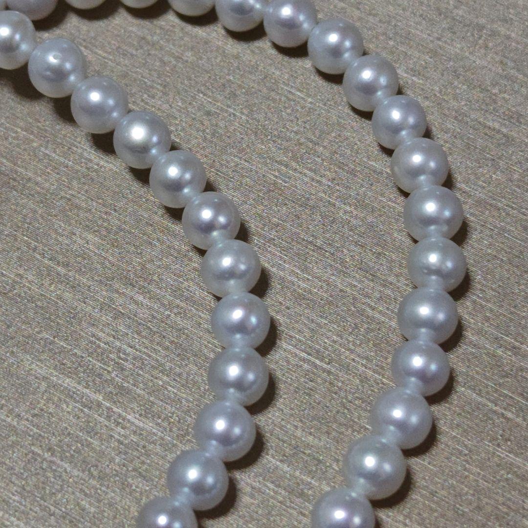 New genuine baby pearl necklace with 5mm freshwater pearls on silver SV925 and K18 gold filled chain