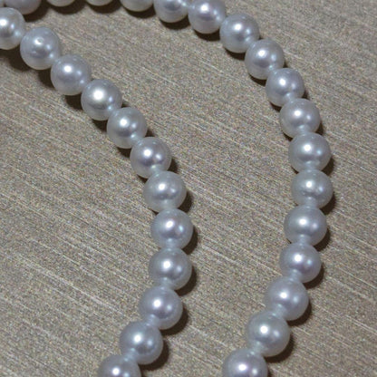 New genuine baby pearl necklace with 5mm freshwater pearls on silver SV925 and K18 gold filled chain
