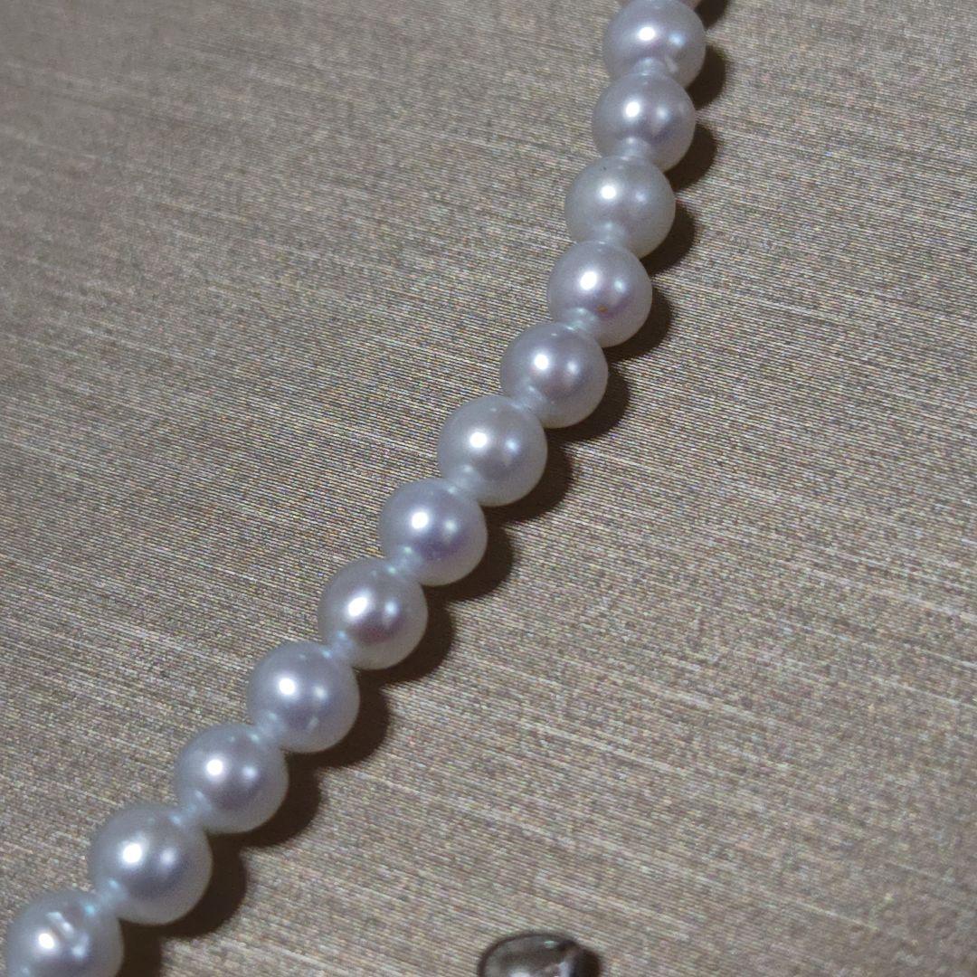 New genuine baby pearl necklace with 5mm freshwater pearls on silver SV925 and K18 gold filled chain