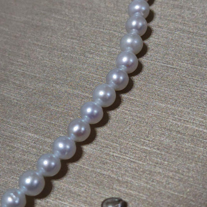 New genuine baby pearl necklace with 5mm freshwater pearls on silver SV925 and K18 gold filled chain