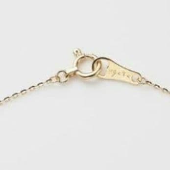Agate Opal Necklace made of K10 gold with 0.6x0.4 cm opal pendant on a 40 cm chain