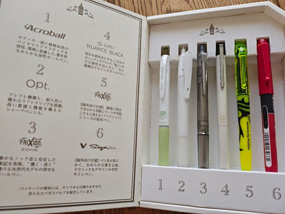 Pilot MR Retro Pop fountain pen set in turquoise blue with geometric pattern design