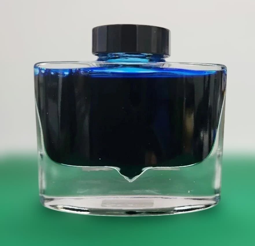 PILOT Iroshizuku Kon-peki 50ml blue ink in a clear glass bottle with blue cap