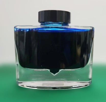 PILOT Iroshizuku Kon-peki 50ml blue ink in a clear glass bottle with blue cap