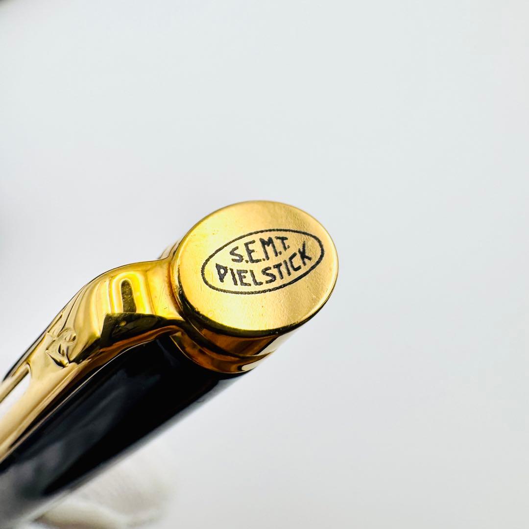Waterman pen set featuring navy and gold ballpoint pen and mechanical pencil with original French case