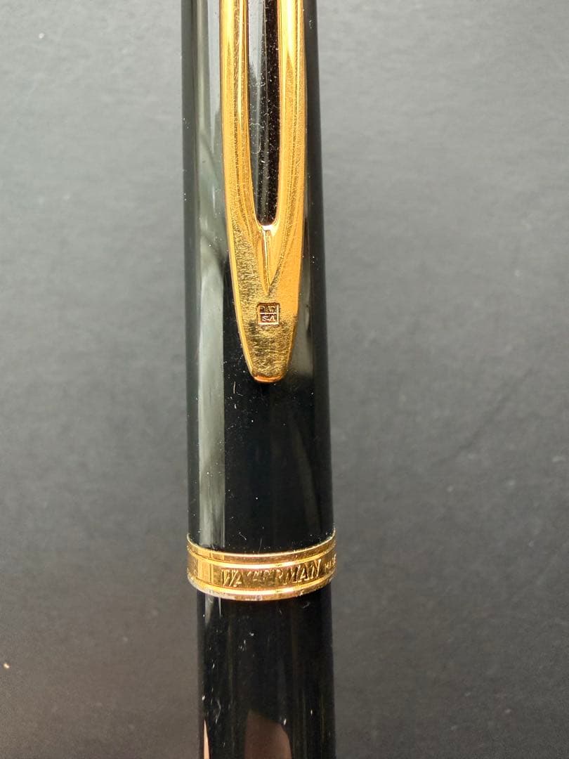 WATERMAN Fountain Pen IDEAL with 18K 750 gold nib in black and gold finish