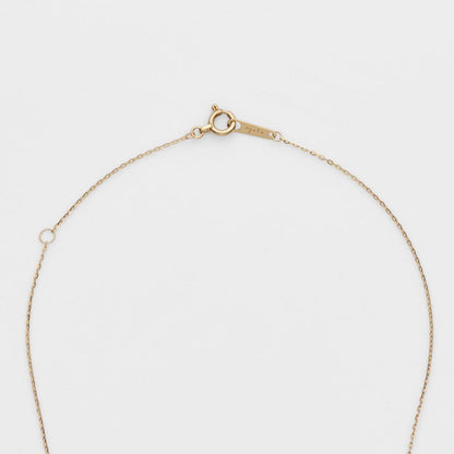 agete WEB Limited K10 diamond necklace with three small diamonds on a 40 cm chain