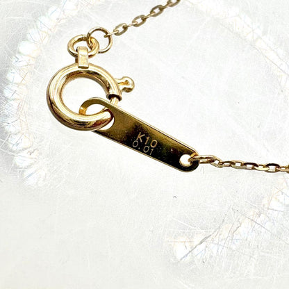 agete WEB Limited K10 diamond necklace with three small diamonds on a 40 cm chain