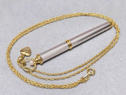 MIKIMOTO pearl ballpoint pen necklace about 61 cm length with elegant pearl decorations