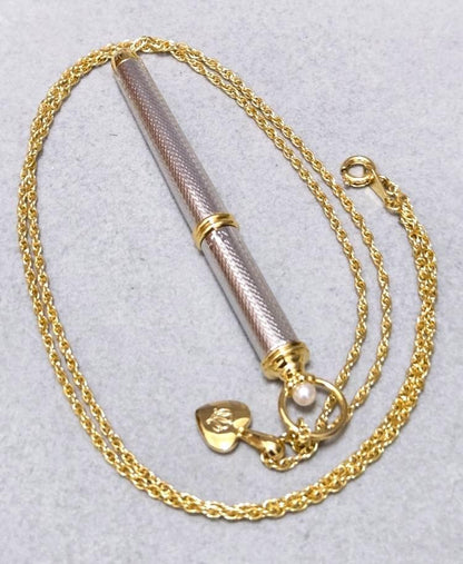 MIKIMOTO pearl ballpoint pen necklace about 61 cm length with elegant pearl decorations