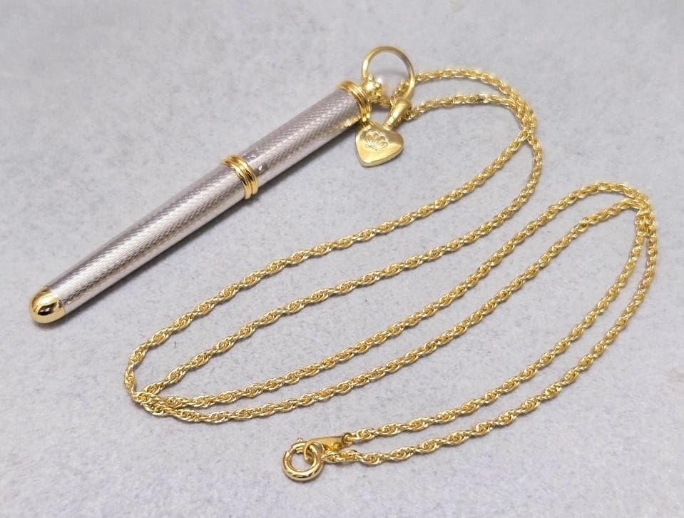 MIKIMOTO pearl ballpoint pen necklace about 61 cm length with elegant pearl decorations