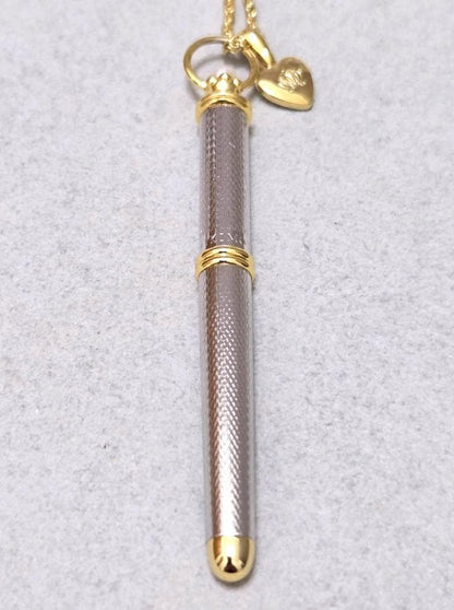 MIKIMOTO pearl ballpoint pen necklace about 61 cm length with elegant pearl decorations