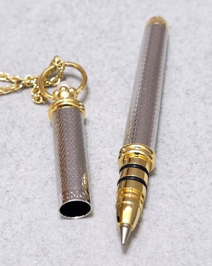 MIKIMOTO pearl ballpoint pen necklace about 61 cm length with elegant pearl decorations