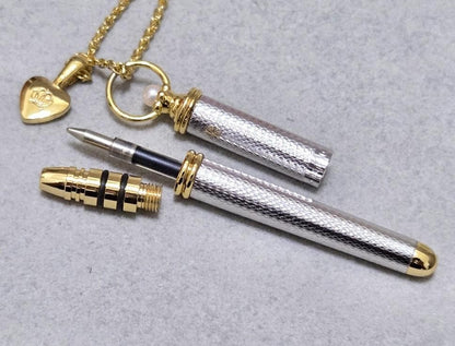 MIKIMOTO pearl ballpoint pen necklace about 61 cm length with elegant pearl decorations