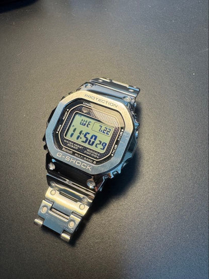 CASIO G-SHOCK Metal Silver Solar Men's Watch — Japanese