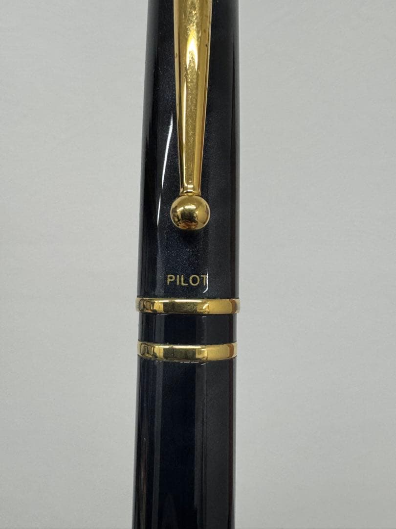 Close-up of PILOT Fountain Pen featuring a 14K gold nib on a white background