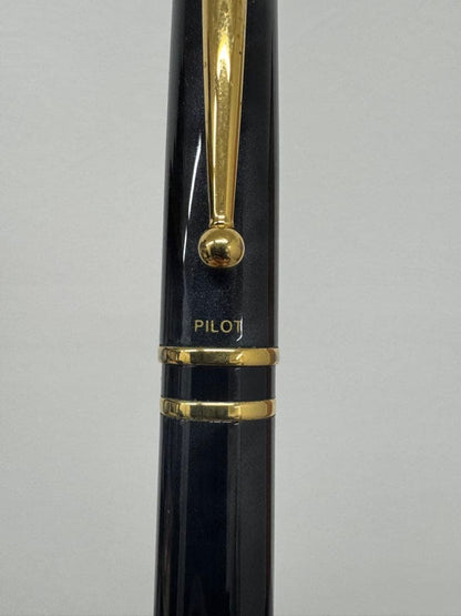 Close-up of PILOT Fountain Pen featuring a 14K gold nib on a white background