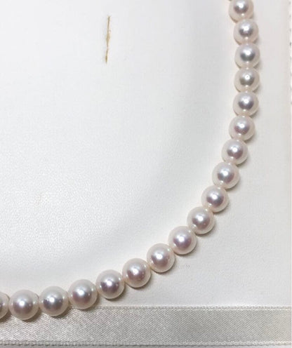 Citizen Akoya pearl necklace with white round pearls sized 6.5-7mm on a 38cm strand