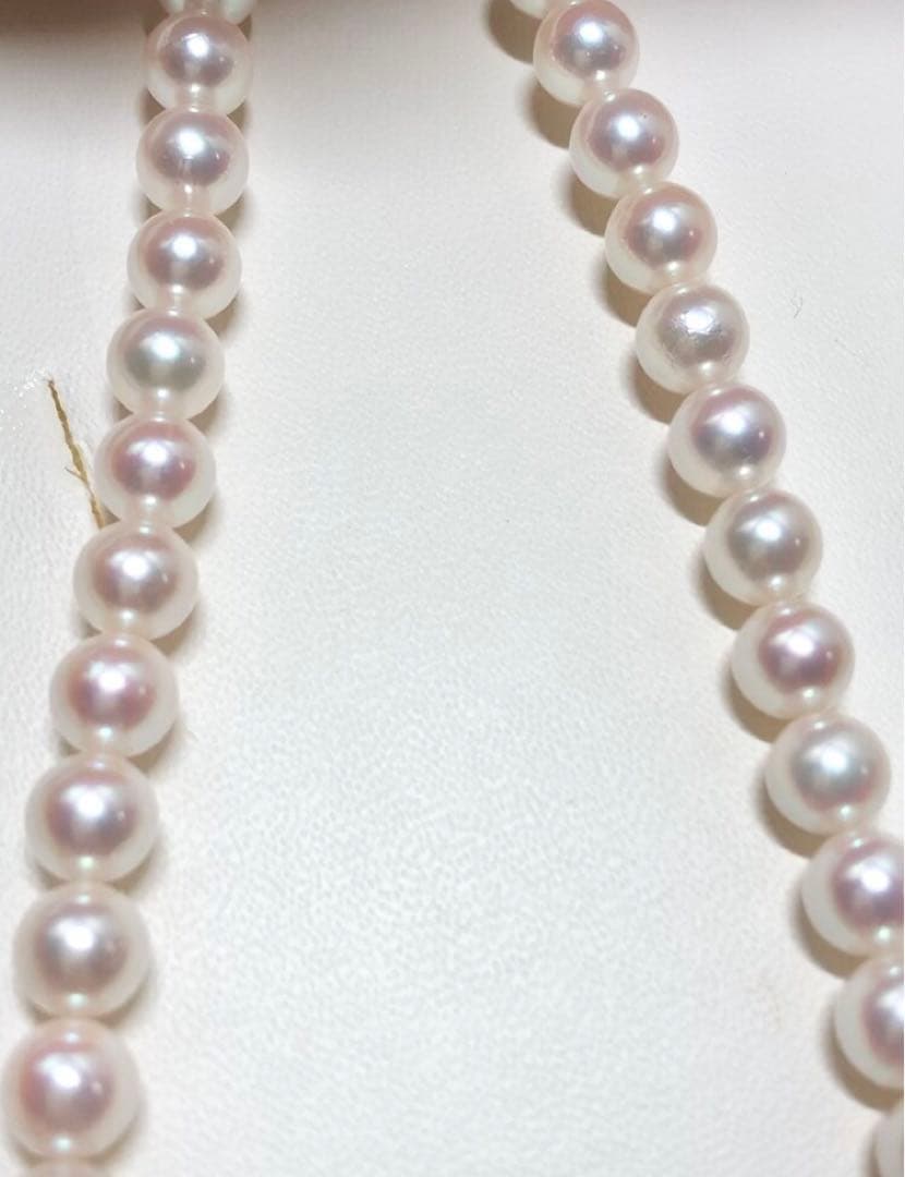 Citizen Akoya pearl necklace with white round pearls sized 6.5-7mm on a 38cm strand