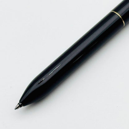Black and gold Pilot 2+1 multi-function pen with 2-color ballpoint and 0.5mm mechanical pencil with case