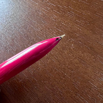 PILOT Elite Fountain Pen with 18K gold tip in pink silver color, short size designed for ladies