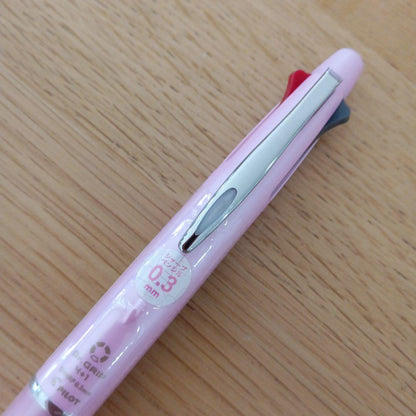Pilot Dr. Grip 4+1 multi-function pen in pearl pink with 4-color ballpoint tips and 0.3mm mechanical pencil