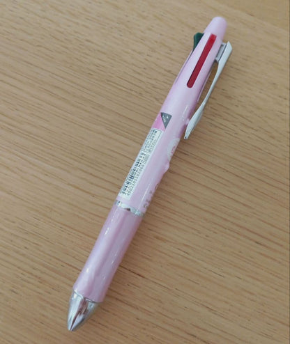 Pilot Dr. Grip 4+1 multi-function pen in pearl pink with 4-color ballpoint tips and 0.3mm mechanical pencil