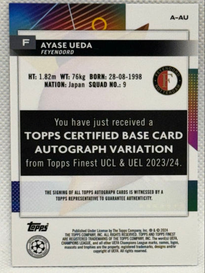 Kyose Ueda 99-Card Limited Autograph Card (Japan National Team / Feyenoord) — Japanese