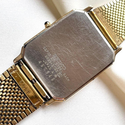 SEIKO Dolce Rectangular 9520 Quartz Men's Watch — Japanese