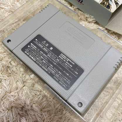 Bahamut Lagoon Super Famicom game cartridge with original box, used condition