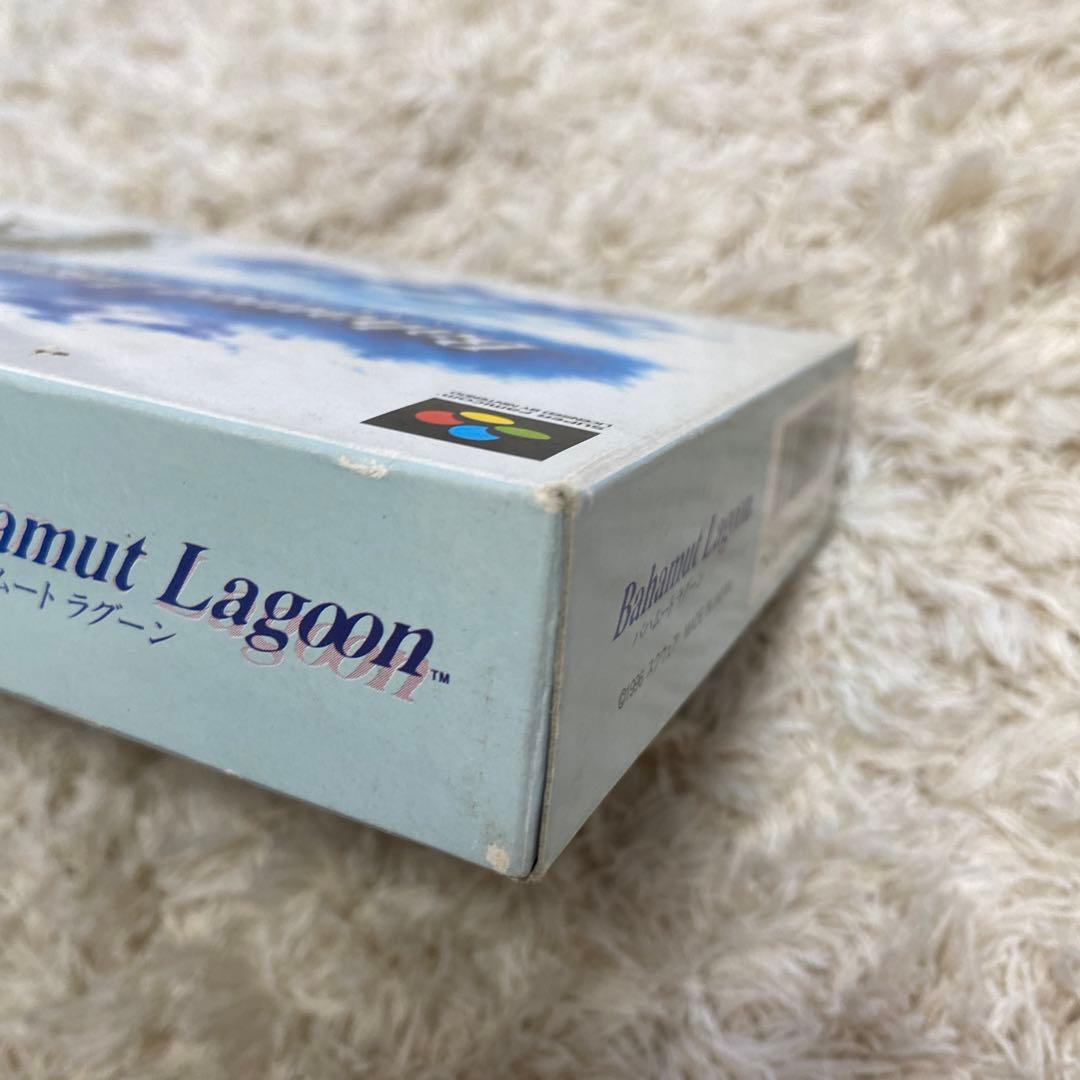 Bahamut Lagoon Super Famicom game cartridge with original box, used condition