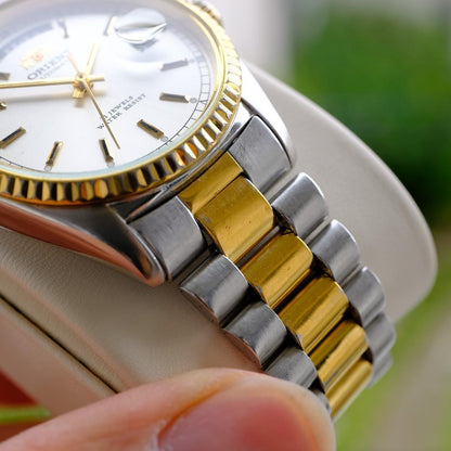 ORIENT President Day-Date Gold Automatic Men's Watch — Japanese