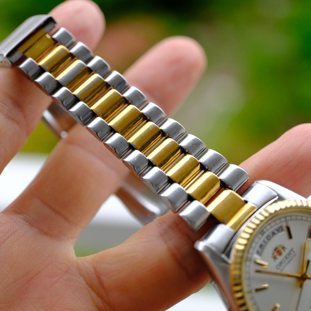 ORIENT President Day-Date Gold Automatic Men's Watch — Japanese