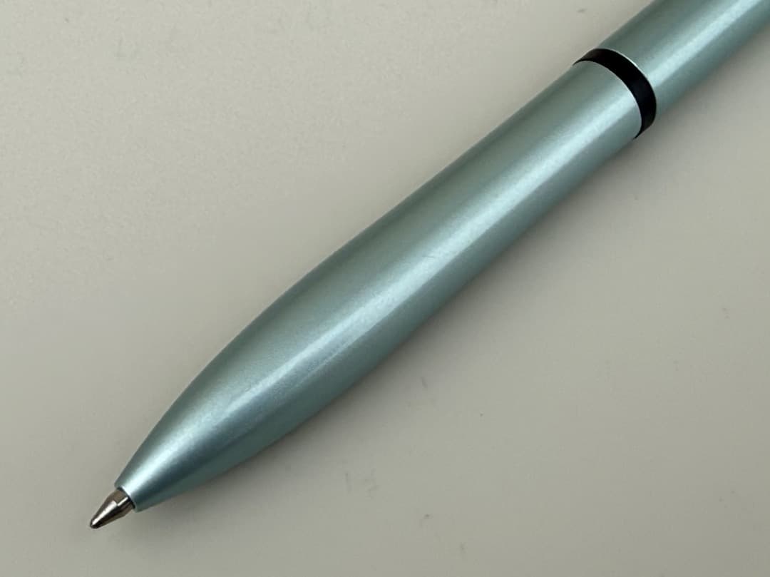 Pilot Aterlink oil-based ballpoint pen in Black Ice Silver with 0.7 mm tip and rotating push mechanism
