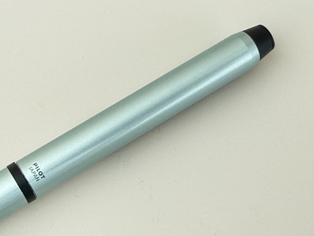 Pilot Aterlink oil-based ballpoint pen in Black Ice Silver with 0.7 mm tip and rotating push mechanism