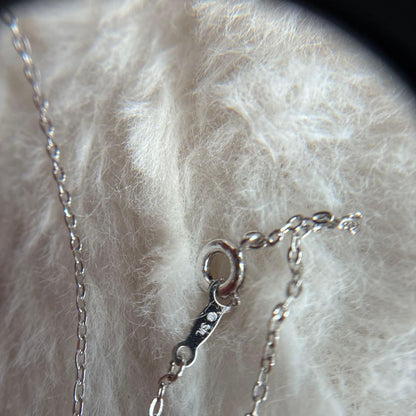 MIKIMOTO Heart Silver Pearl Necklace #684 featuring a silver heart pendant with pearl on a 40cm chain