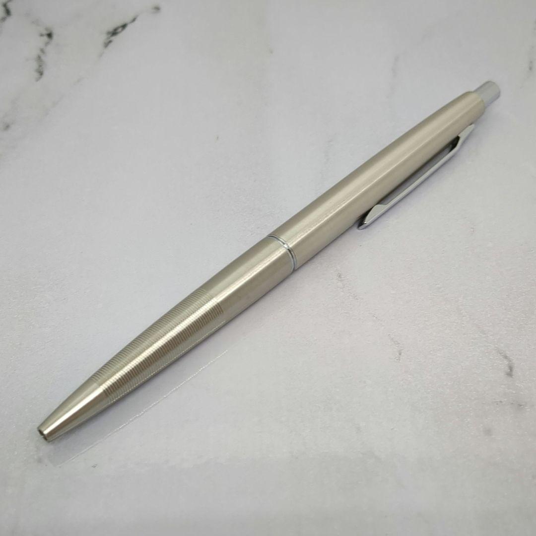 Pilot vintage 1970s push-button ballpoint pen with stainless steel body and straight metal clip