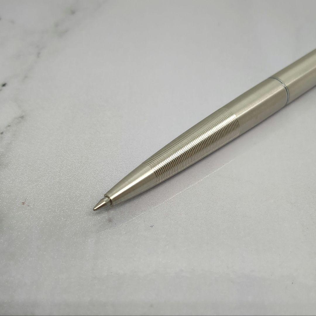 Pilot vintage 1970s push-button ballpoint pen with stainless steel body and straight metal clip