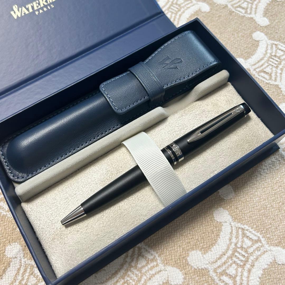 Waterman Expert Essential Matte Black CT unused ballpoint pen with box and accessories