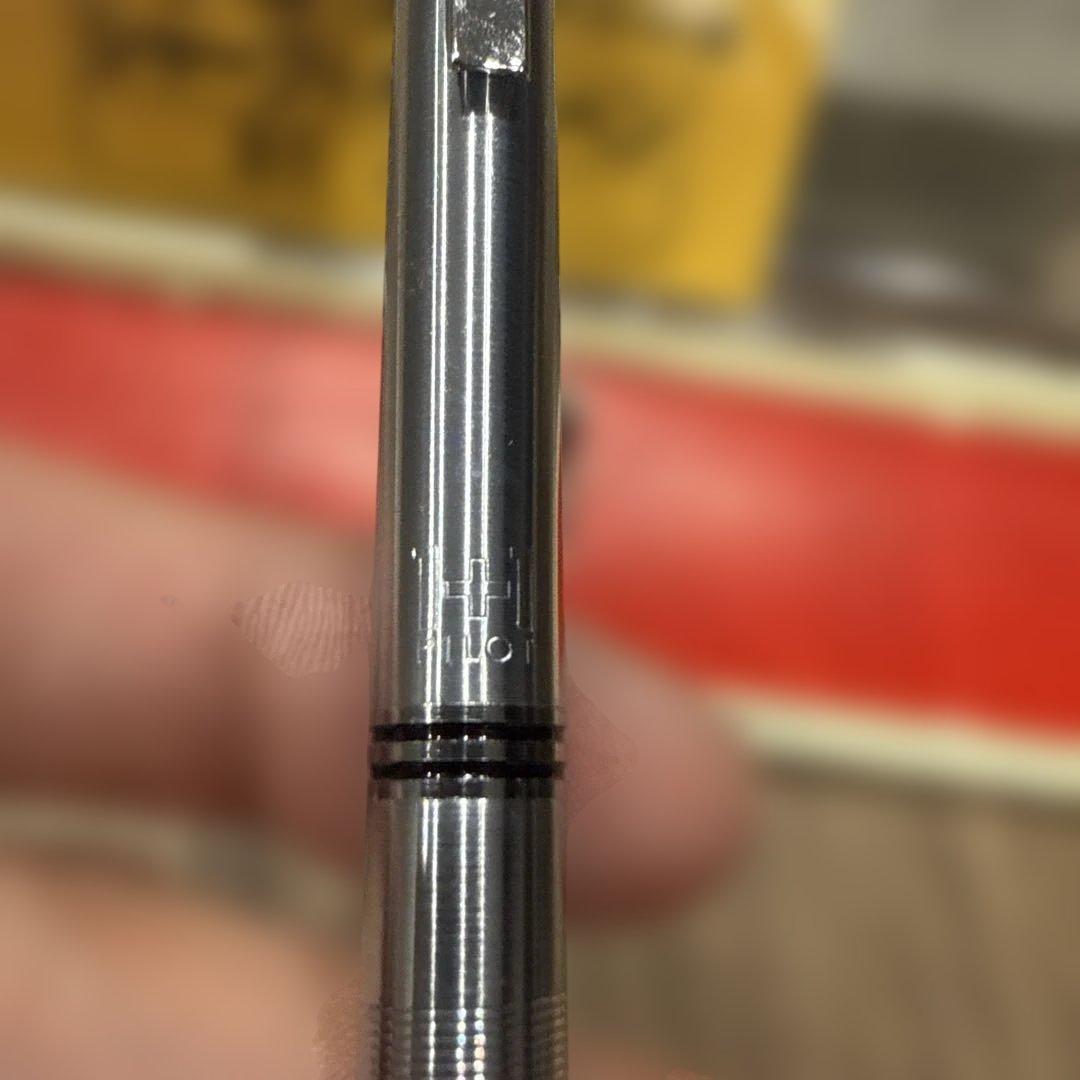 PILOT Metal Silver Ballpoint Pen with manual and damaged box shown