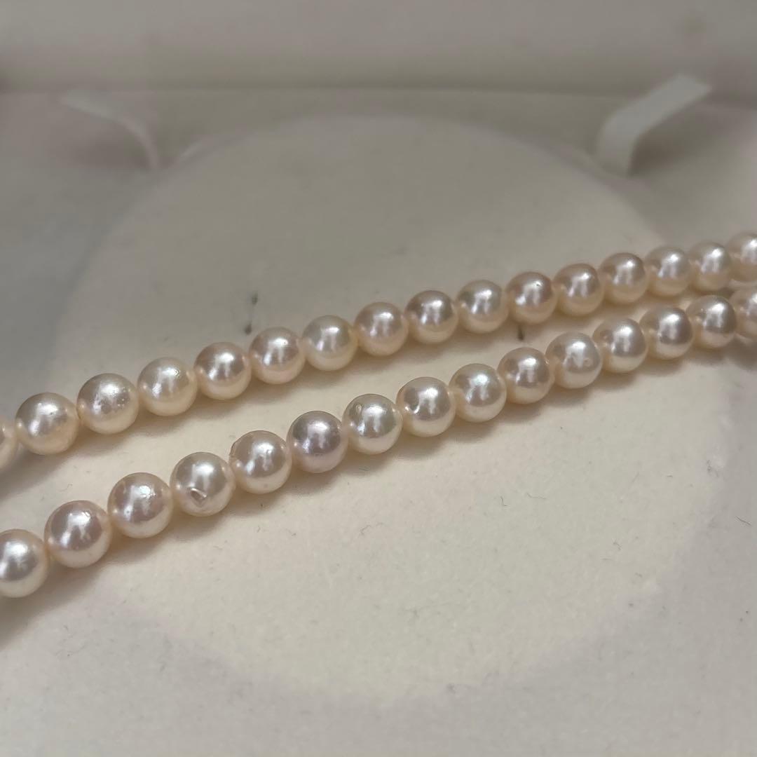 Aoya white pearl necklace with 6.5-7.0mm pearls measuring 43cm length and weighing 30g