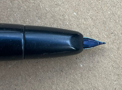 Pilot fountain pen with 18K 750 fine nib in black shown on a white background