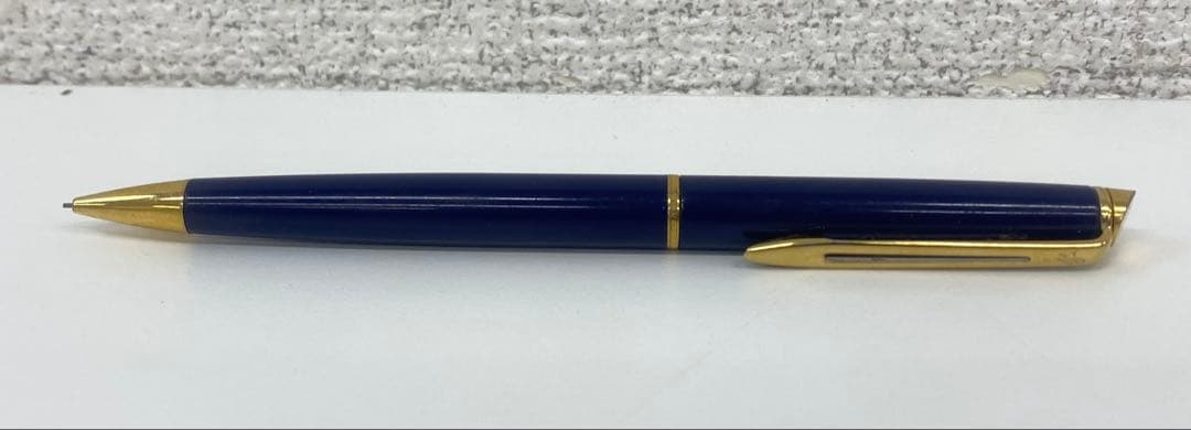 WATERMAN navy mechanical pencil with gold metal accents model KD 1234.01.5678 in used condition