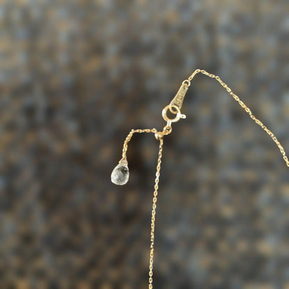 agete K10 necklace featuring a freshwater pearl with adjustable chain length and silver markings