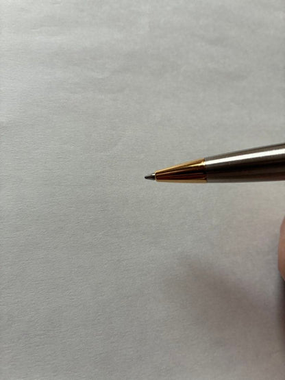 WATERMAN Metropolitan ballpoint pen with silver body and gold clip in original box